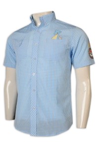 R301 custom made men's shirt mesh pattern print cartoon shirt manufacturer